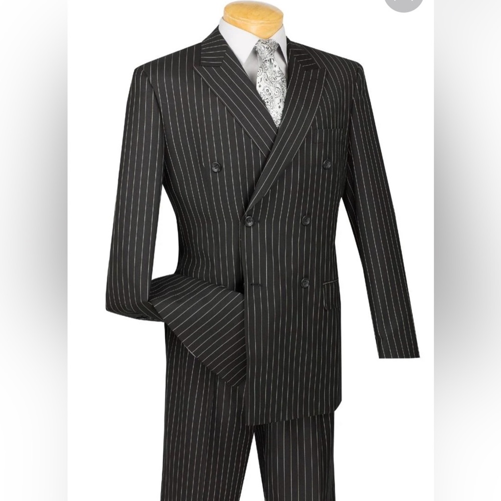Brand New! Double breasted “gangster”pinstripe suit